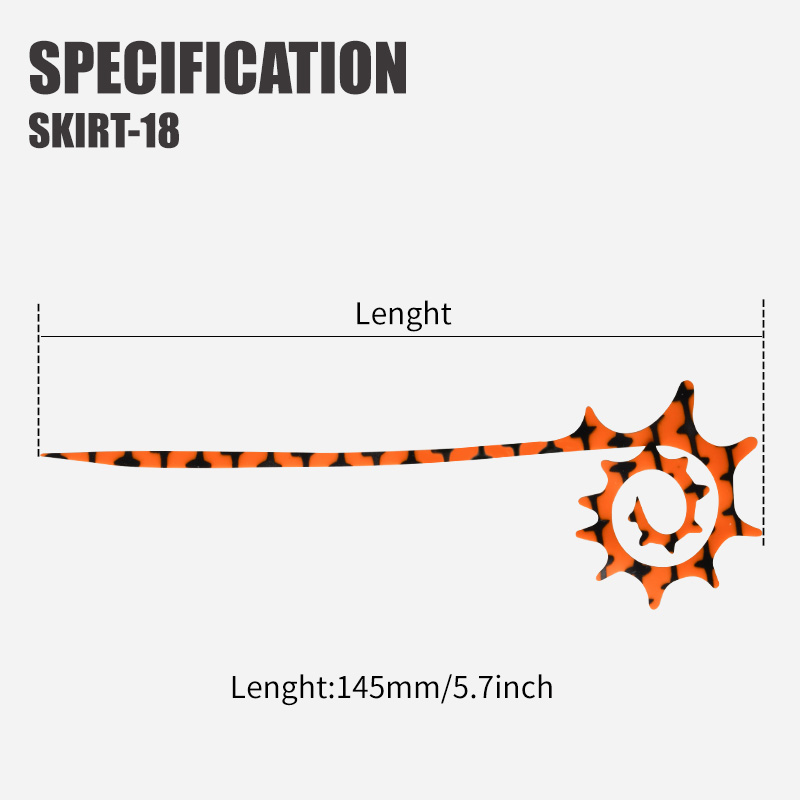 TEASER 5 pièces SKIRT-18 145mm - Fishing Equipment Lures avis et prix